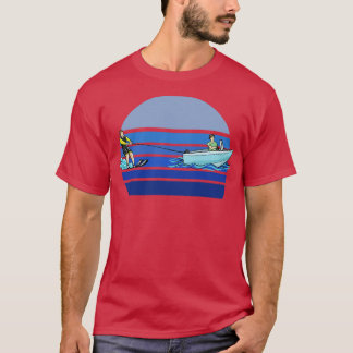 Water Ski Retro Blue T-Shirt