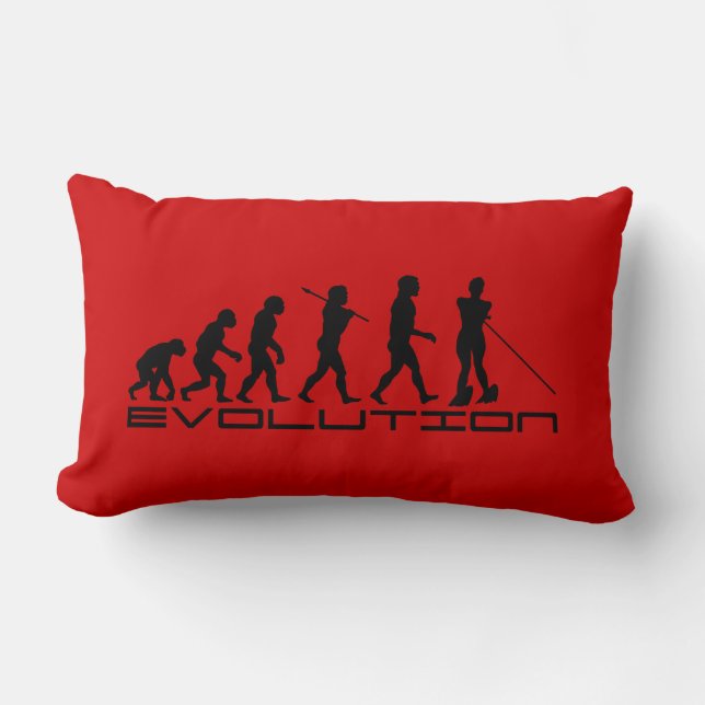 Water Ski Waterski Sport Evolution Art Lumbar Cushion (Front)