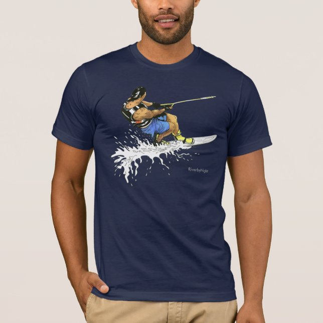 Water Skier -blue T-Shirt (Front)