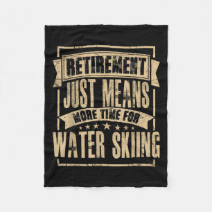Water Skier Waterski Skiing Waterskiing Retired Re Fleece Blanket