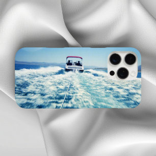 Water Skiing Behind Speed Boat Horizontal Photo iPhone 16 Pro Max Case