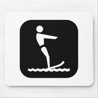 Water Skiing (Blk) Mouse Pad