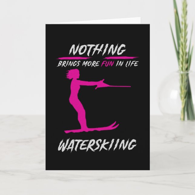 Water Skiing Brings Fun To Life. Sport Card (Front)