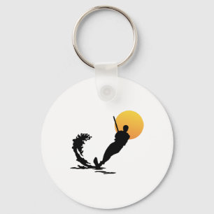 Water Skiing Cool Surface Water Sport Lovers Skier Key Ring