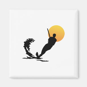 Water Skiing Cool Surface Water Sport Lovers Skier Magnet