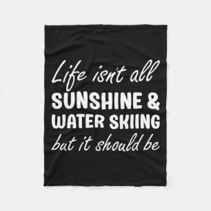 Water skiing for women water skiing for men fleece blanket