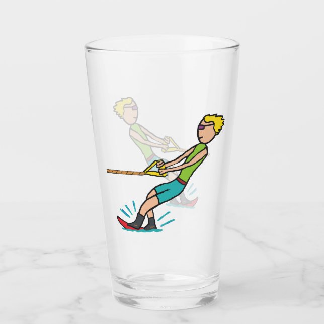 Water Skiing Glass (Front)