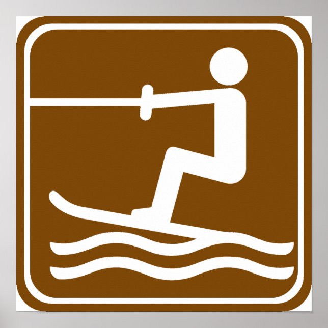 Water Skiing Highway Sign (Front)