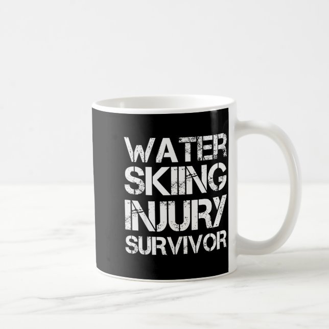 Water skiing injury survivor  coffee mug (Right)