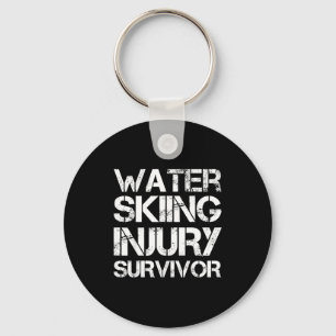 Water skiing injury survivor key ring