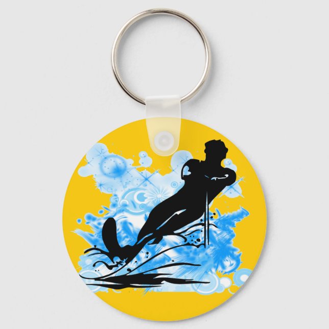Water Skiing Key Ring (Front)