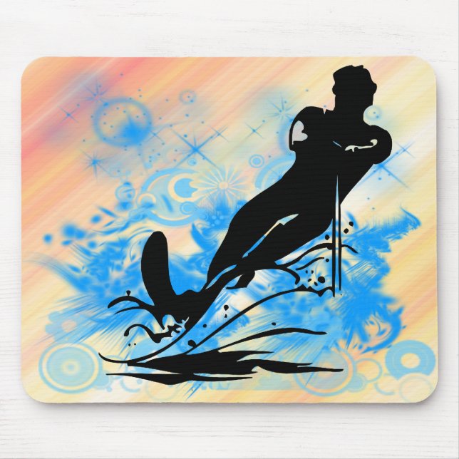 Water Skiing Mouse Pad (Front)