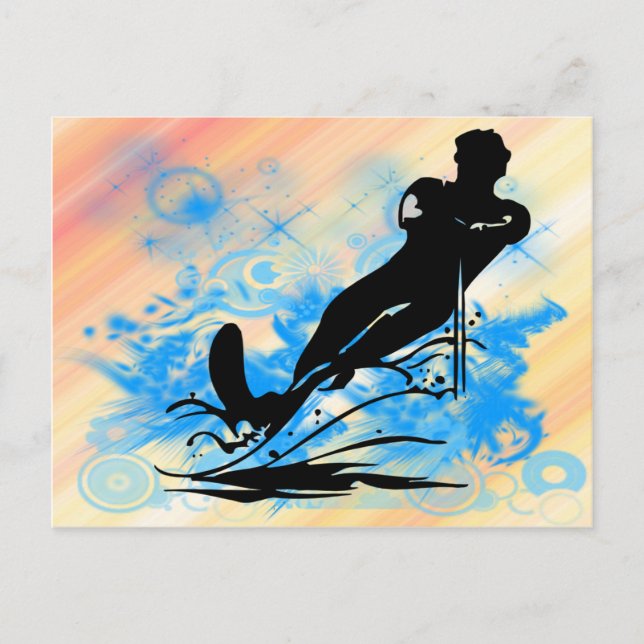 Water Skiing Postcard (Front)