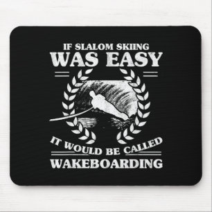 Water skiing wakeboarding retro slalom skiing was mouse pad