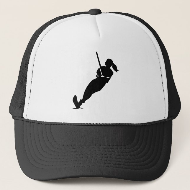 Water skiing woman trucker hat (Front)