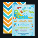 Water Slide Bash Invitation, Water Slide Birthday Invitation<br><div class="desc">Water Slide Bash Invitation,  Water Slide Birthday Invitation.

Make a splash with this Water Slide Bash Invitation! Featuring colourful slides,  water fun,  and summer vibes—perfect for a pool or splash pad party. Fully editable to match your event details.</div>