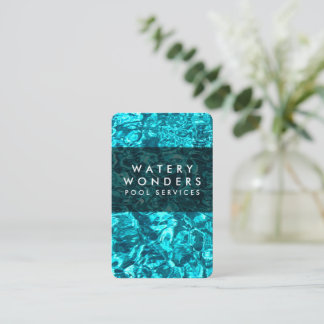 Water Sparkles Swimming Pool Cleaning Gardener Business Card