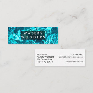 Water Sparkles Swimming Pool Cleaning Gardener  Mini Business Card