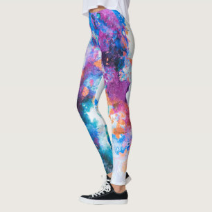 Water Spirit Colourful Abstract Artsy Alcohol Ink Leggings