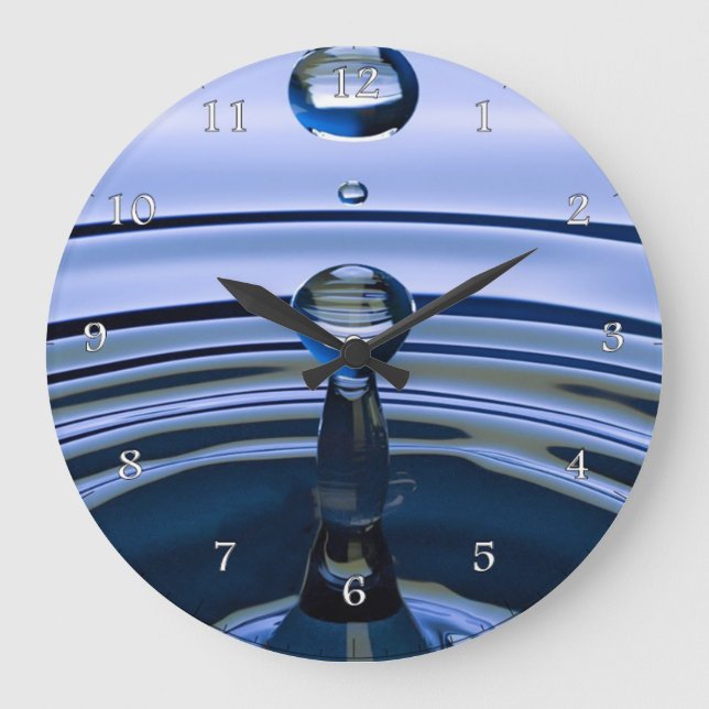 Water Splash 4 Large Clock (Front)