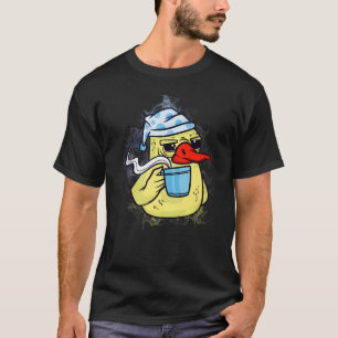 Water Splash Coffee Sleepy Rubber Duck T-Shirt