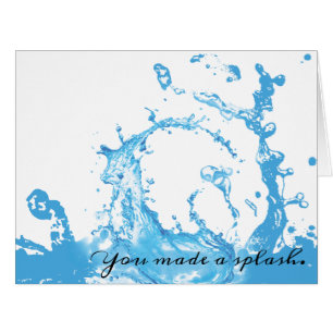 Water splash employee boss peer recognition card