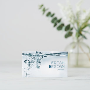 Water Splash Fresh Design Business Card