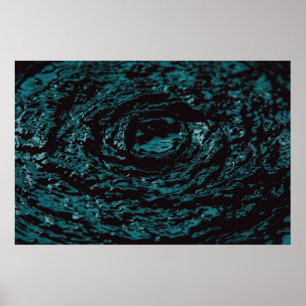 Water splash in close up photography poster