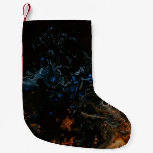 Water splash in close up photography small christmas stocking
