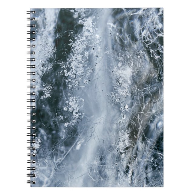 Water splash on white background notebook (Front)