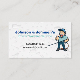 Water Splash Professional Pressure Washing Service Business Card