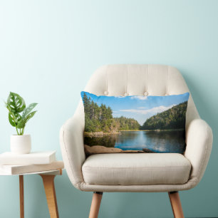 Water   Spruce Lake Quebec, Canada Lumbar Cushion