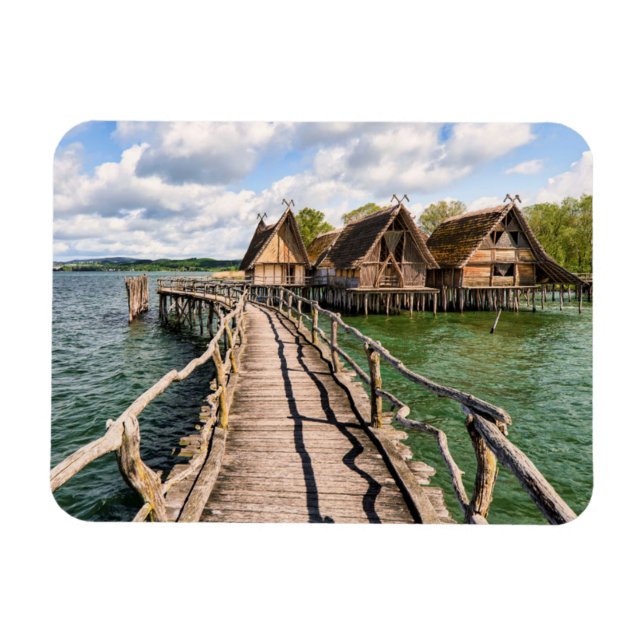 Water | Stilt Houses Over the Water Magnet (Horizontal)