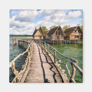 Water Stilt Houses Over the Water Magnet