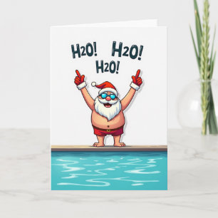 Water Summer Swim Christmas Card