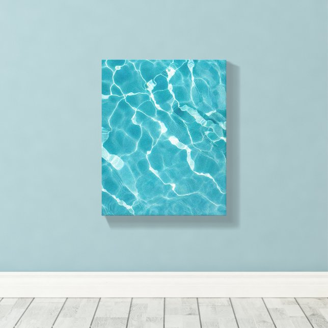 Water Surface (Style 8) Oil Painting Canvas Print (Insitu(Wood Floor))