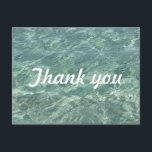 Water Swimming Pool Beach Ocean Patterns Thank You<br><div class="desc">Printed with background image of cool water patterns and text template for "Thank you" which you may edit if you wish!</div>
