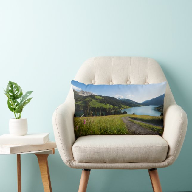 Water | Swiss Alps Footpath Lumbar Cushion (Chair)