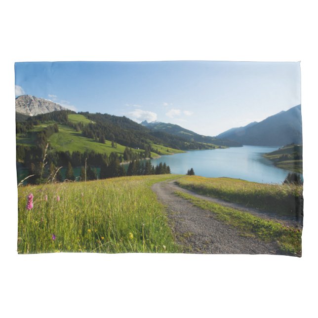 Water | Swiss Alps Footpath Pillowcase (Front)