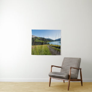 Water Swiss Alps Footpath Tapestry