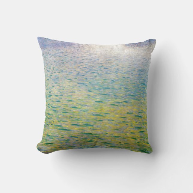 Water symbolism paiting by Gustav Klimt Cushion (Front)