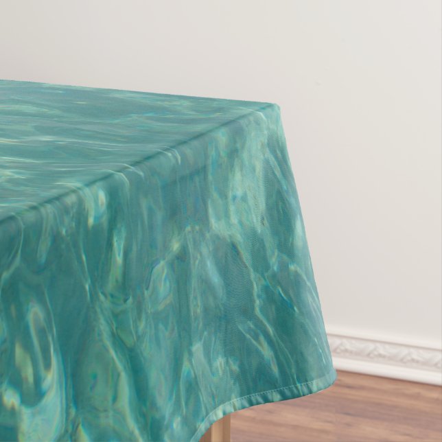 Water textures of Caribbean Sea green Tablecloth (In Situ)