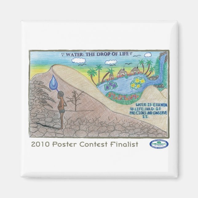 Water: The Drop of Life Magnet (Front)