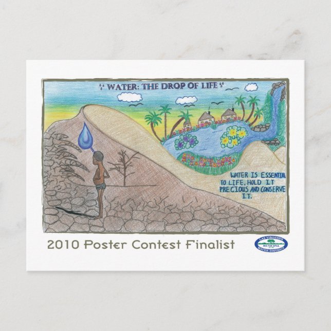 Water:  The Drop of Life Postcard (Front)