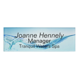Water Theme Custom Name Tag