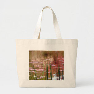 Water Through Reeds Large Tote Bag
