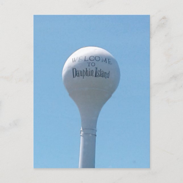 Water Tower - Dauphin Island, Alabama Postcard (Front)