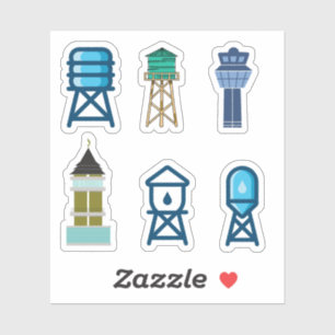 Water Tower Stickers