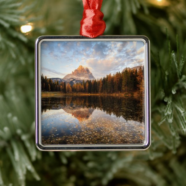 Water | Tre Cime Di Lavaredo Italy Metal Tree Decoration (Tree)