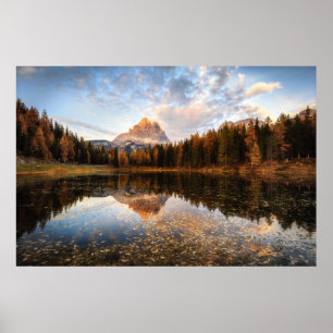 Water Tre Cime Di Lavaredo Italy Poster